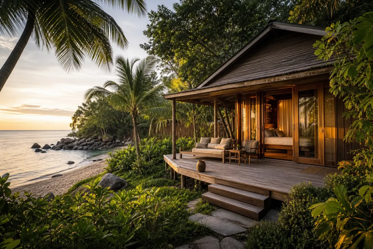 Bungalow gỗ ven biển Phú Quốc