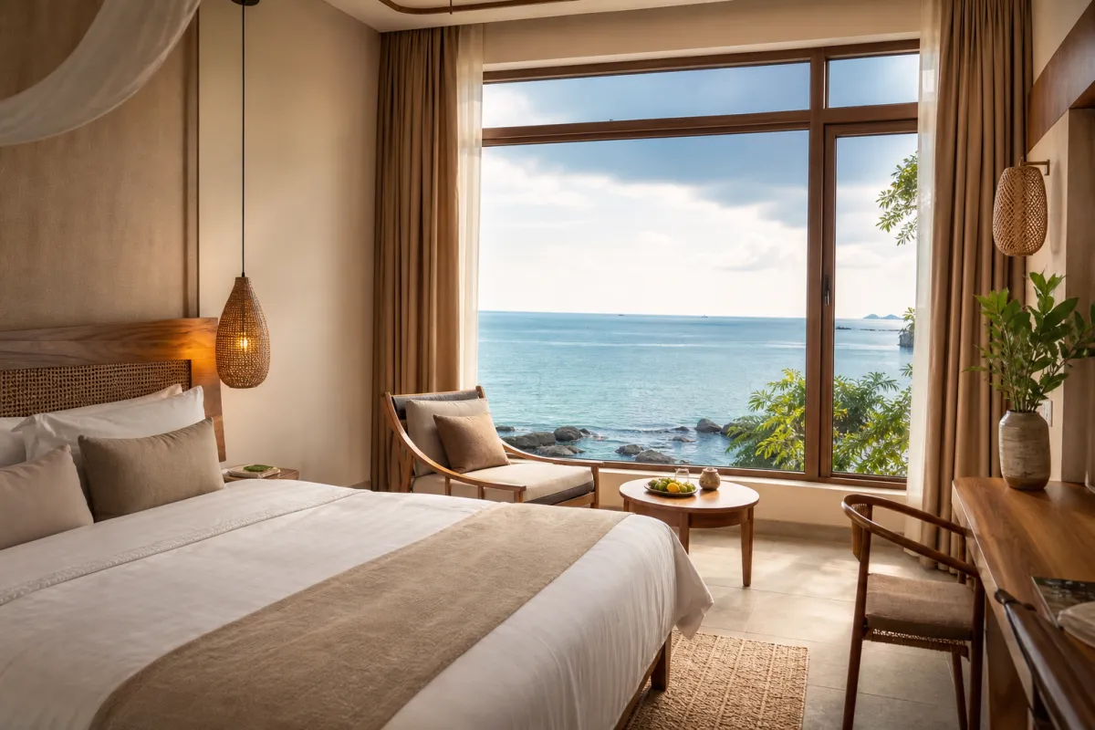 Phòng nghỉ view biển tại Phú Quốc